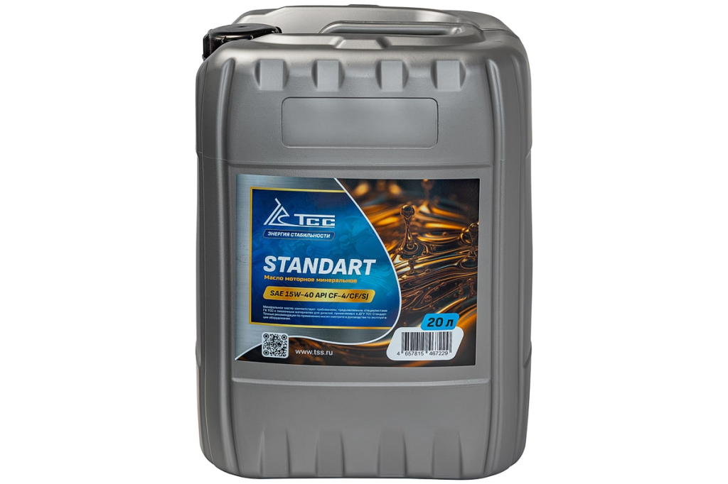 Масло моторное минеральное ТСС Стандарт SAE 15W40 CF-4 канистра 20л/Motor oil 20liter can 060075